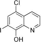 Skeletal formula of clioquinol