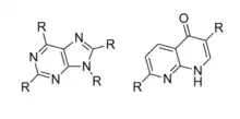 Examples of core structures of bicyclic non-Xanthine based adenosine A2A antagonists