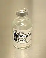 Lidocaine hydrochloride 1% solution for injection