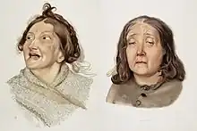 two drawings of a woman