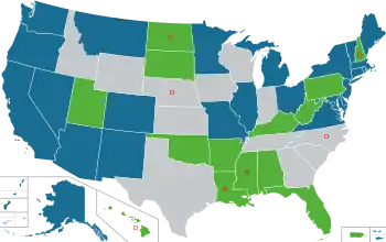 Map of cannabis laws in the US