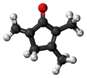 Ball-and-stick model of the methylenomycin B molecule