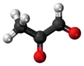 Ball-and-stick model of methylglyoxal