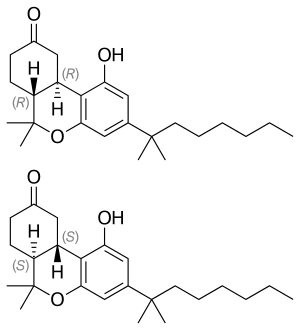 Skeletal formula of nabilone