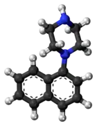 Ball-and-stick model of the naphthylpiperazine molecule