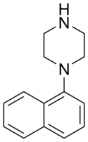 Skeletal formula of naphthylpiperazine