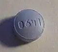 220 mg tablet of naproxen sodium. Imprint L490 (upside-down). Round, light blue tablet.