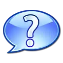 Image of a question mark in a speech bubble.