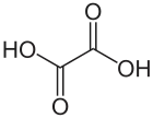 Structural formula of oxalic acid