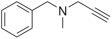 Skeletal formula of pargyline