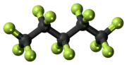 Ball-and-stick model of the perflenapent molecule