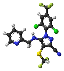 Ball-and-stick model of the pyriprole molecule