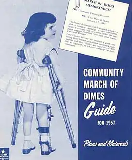 A March of Dimes poster, c. 1957