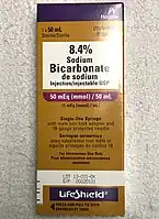 Amp of 8.4% sodium bicarbonate