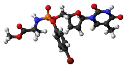 Ball-and-stick model of the stampidine molecule