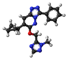 Ball-and-stick model of the TP-13 molecule