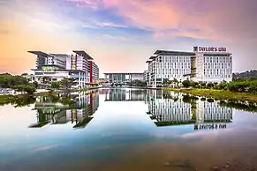 The Taylor's Lakeside Campus was completed in January 2010 and is set on 27 acres of tropical greenery, surrounded by a 5.5-acre man-made lake.