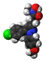 Space-filling model of the tepoxalin molecule