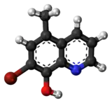 Ball-and-stick model of the tilbroquinol molecule