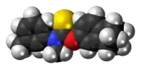 Space-filling model of the tolciclate molecule