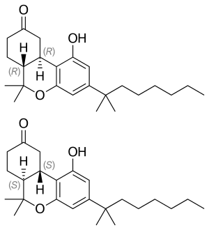 Skeletal formula of nabilone