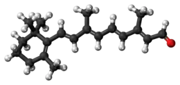 Ball-and-stick model of the retinal molecule