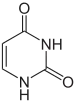 Structural formula of uracil