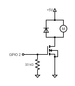 Schematic for fan control, motor represents fans