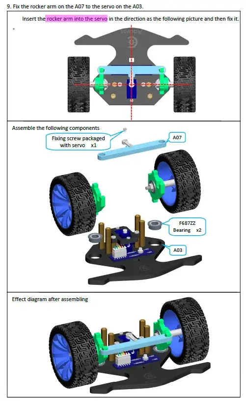 rocker arm servo