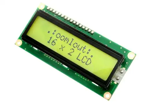 Picture of LCD screen