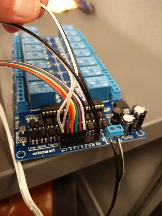 3.3 V, 5 V and two ground pin connections from Pi