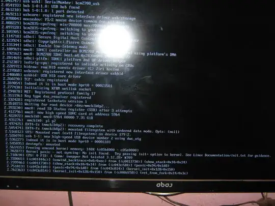 Error While boot process is started