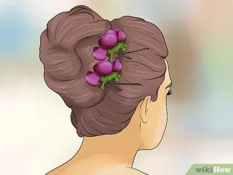 Image titled Securely Place a Flower in Your Hair Step 13