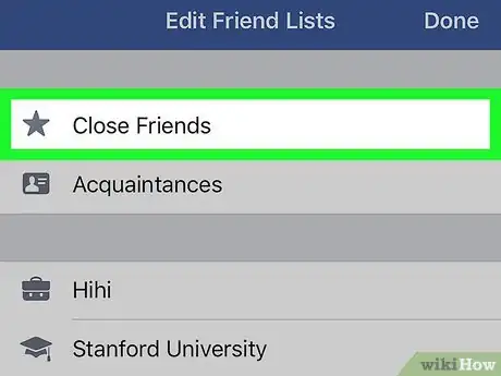 Image titled Edit Close Friends on Facebook on iPhone or iPad Step 7