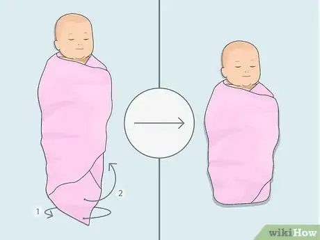 Image titled Swaddle a Baby Step 8