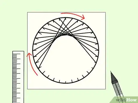 Image titled Draw a Parabolic Curve (a Curve with Straight Lines) Step 18