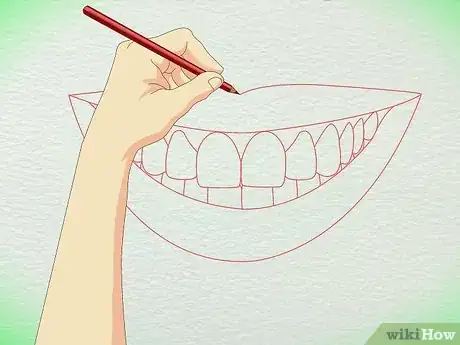 Image titled Draw Teeth Step 10