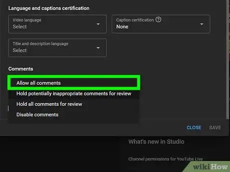 Image titled Enable Comments on YouTube Step 7