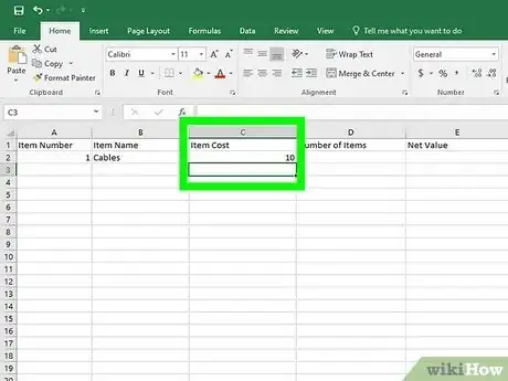 Image titled Create an Inventory List in Excel Step 15