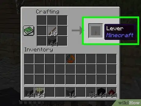 Image titled Make a Lever in Minecraft Step 4