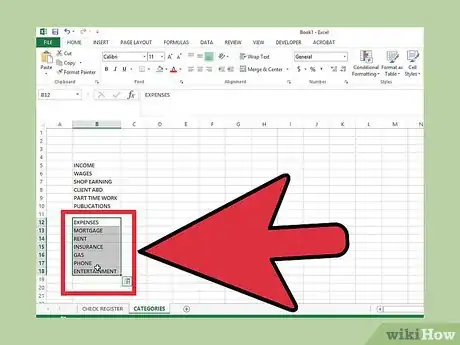 Image titled Create a Simple Checkbook Register With Microsoft Excel Step 18