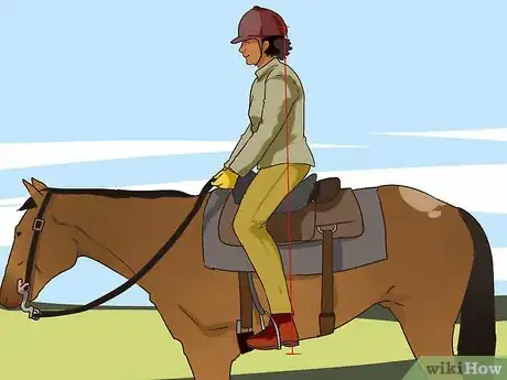 Image titled Improve Balance While Riding a Horse Step 2