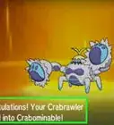 Evolve Crabrawler in Pokémon Sun and Moon