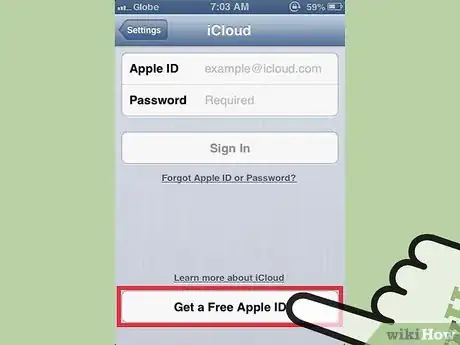 Image titled Create an iCloud Account on iPhone Step 3