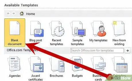 Image titled Open a New Document in Microsoft Office Word 2010 Step 3