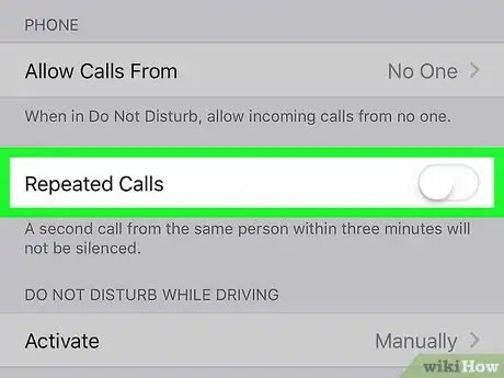 Image titled Block All Incoming Calls on iPhone or iPad Step 7