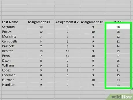 Image titled Create a Gradebook on Microsoft Excel Step 13