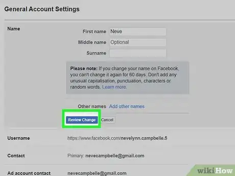 Image titled Make a Single Name Account on Facebook Step 14