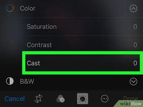 Image titled Adjust the Color Cast of a Photo Using the iPhone Photos App Step 6