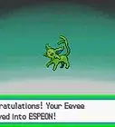 Evolve Eevee in Pokémon Platinum